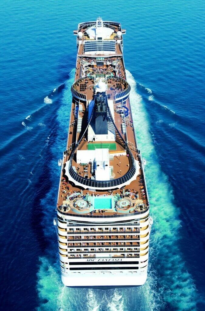 MSC Fantasia cruise ship at sea (by MSC Cruises) #msc #cruise